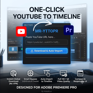 MR-YTTOPR: One-Click YouTube Video Importer for Premiere Pro